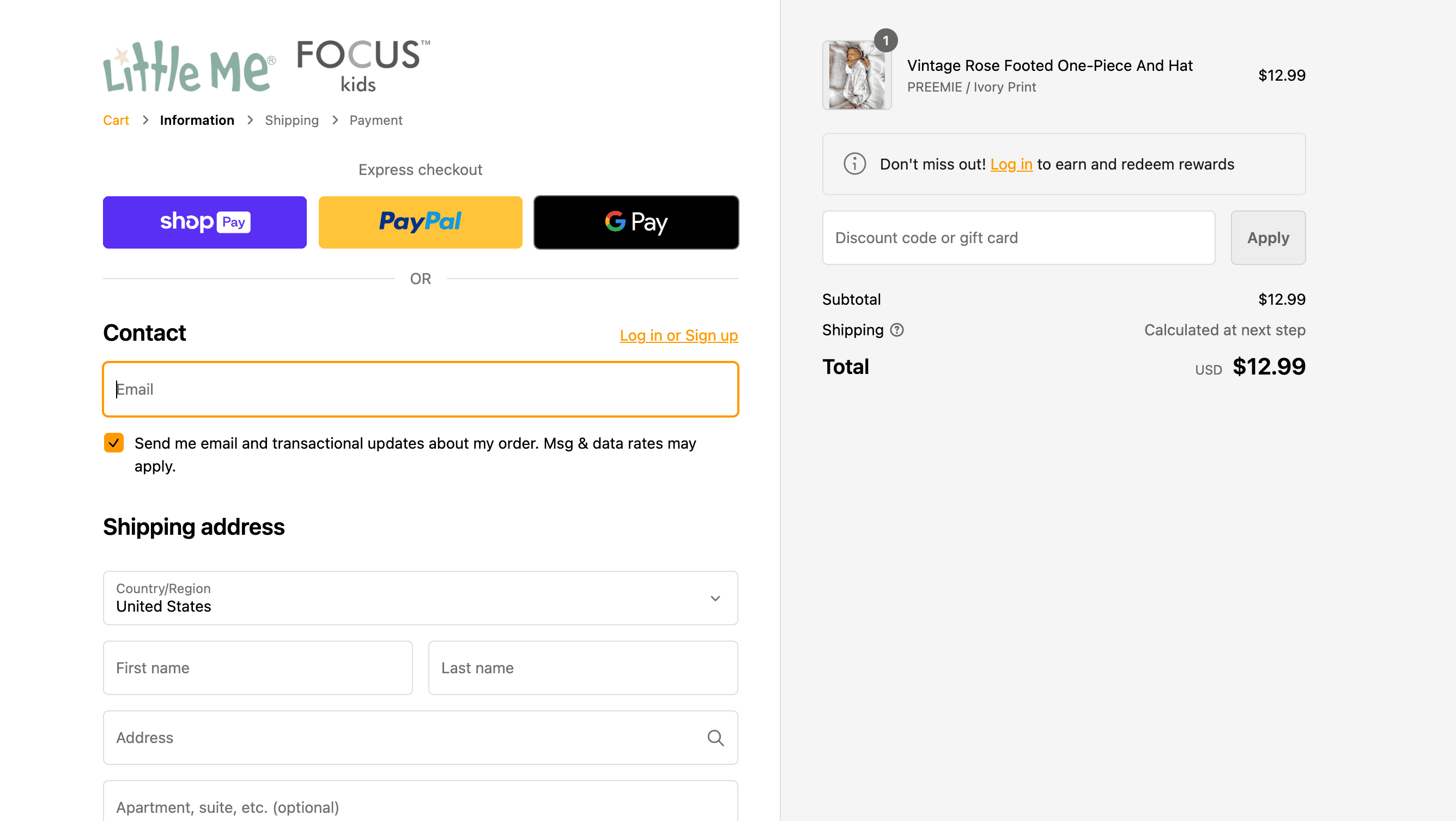 How to apply Little Me coupon code